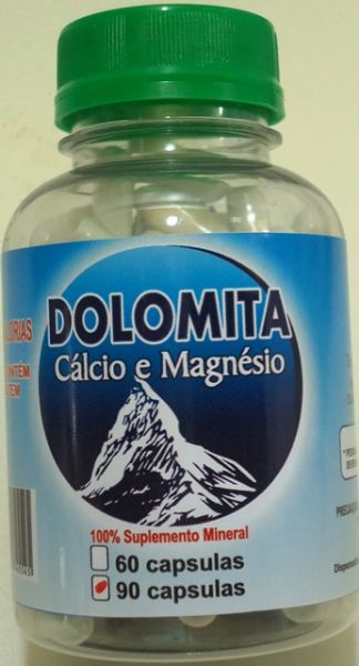 DOLOMITA - CÁLCIO E MAGNÉSIO - FRASCO COM 60 OU 90 CÁPSULAS