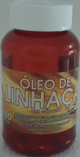 ÓLEO DE LINHAÇA DOURADA FRASCO COM 100 CAPS.DE 1000 MG.