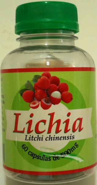 EXTRATO SECO DE LICHIA - Pote com 60 cápsulas de 500 mg.